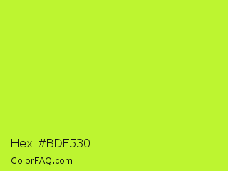 Hex #bdf530 Color Image