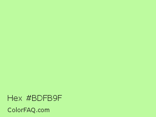 Hex #bdfb9f Color Image