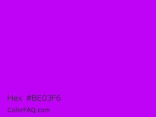 Hex #be03f6 Color Image