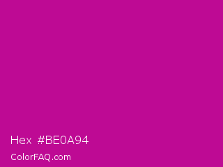 Hex #be0a94 Color Image