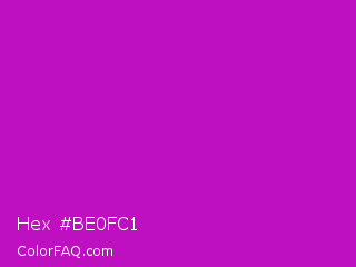 Hex #be0fc1 Color Image
