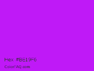 Hex #be19f6 Color Image