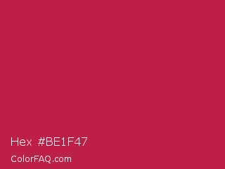Hex #be1f47 Color Image