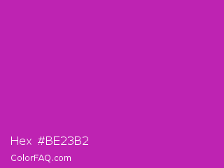 Hex #be23b2 Color Image
