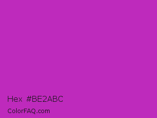 Hex #be2abc Color Image