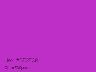 Hex #be2fc8 Color Image