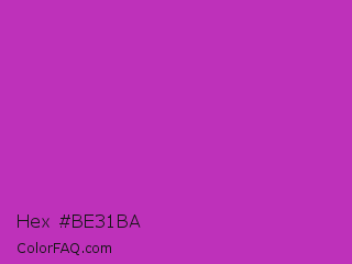 Hex #be31ba Color Image