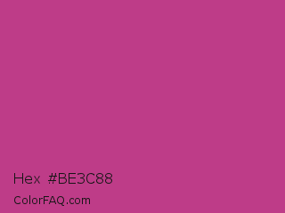Hex #be3c88 Color Image
