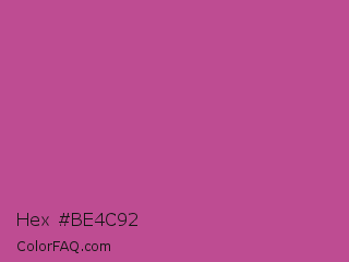 Hex #be4c92 Color Image