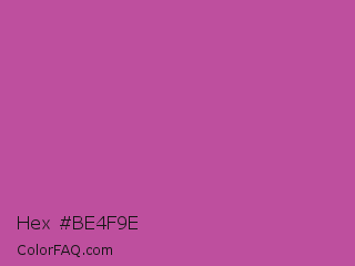 Hex #be4f9e Color Image