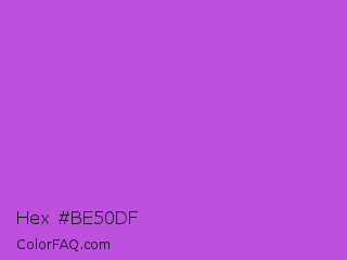 Hex #be50df Color Image