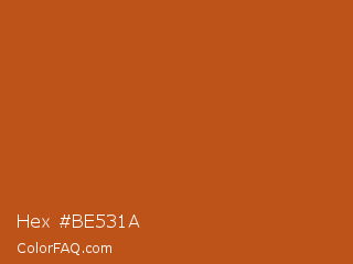 Hex #be531a Color Image