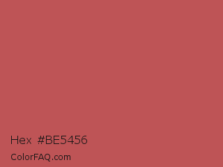 Hex #be5456 Color Image