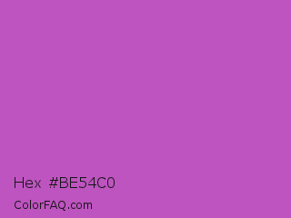 Hex #be54c0 Color Image