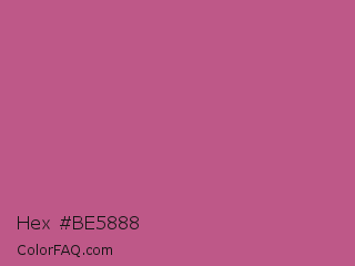 Hex #be5888 Color Image