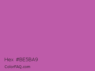 Hex #be5ba9 Color Image