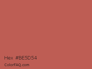 Hex #be5d54 Color Image