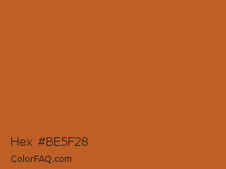 Hex #be5f28 Color Image