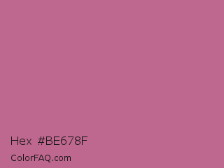 Hex #be678f Color Image