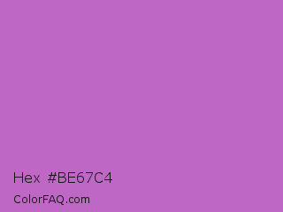 Hex #be67c4 Color Image