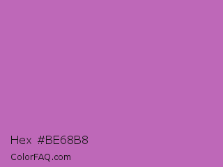 Hex #be68b8 Color Image