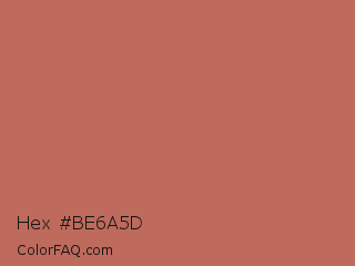 Hex #be6a5d Color Image