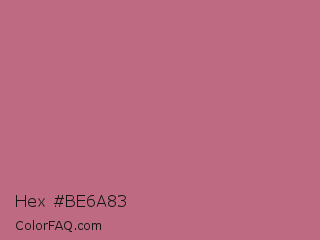 Hex #be6a83 Color Image