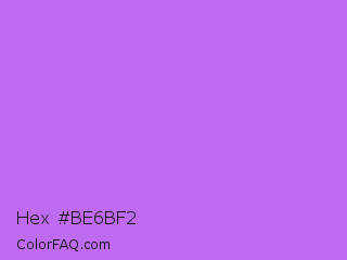 Hex #be6bf2 Color Image