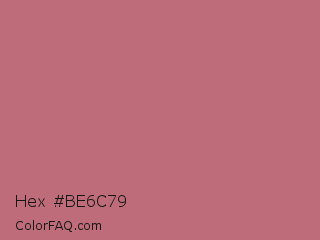 Hex #be6c79 Color Image