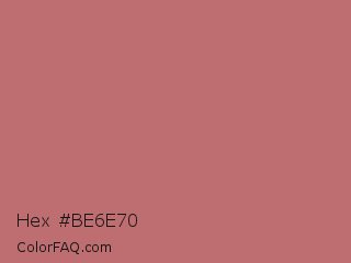 Hex #be6e70 Color Image