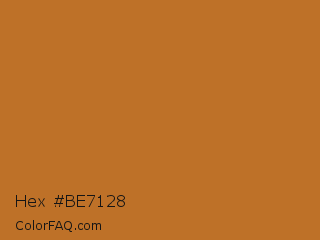 Hex #be7128 Color Image