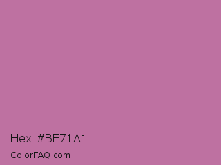 Hex #be71a1 Color Image