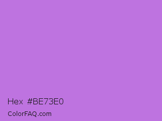Hex #be73e0 Color Image