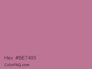 Hex #be7495 Color Image