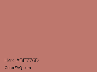 Hex #be776d Color Image