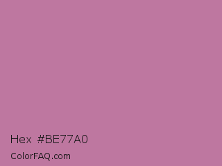 Hex #be77a0 Color Image