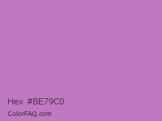 Hex #be79c0 Color Image