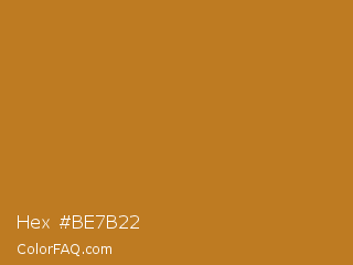 Hex #be7b22 Color Image