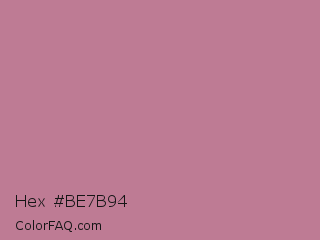 Hex #be7b94 Color Image