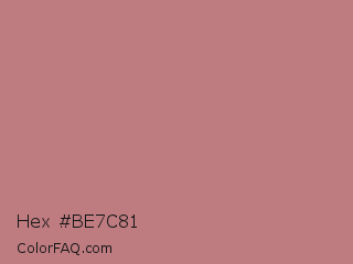 Hex #be7c81 Color Image