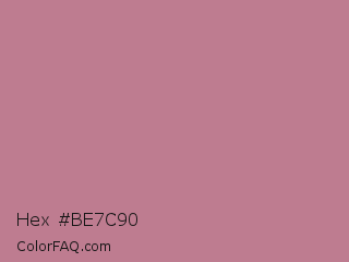 Hex #be7c90 Color Image