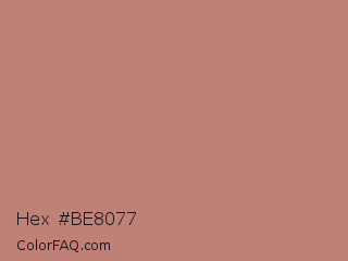 Hex #be8077 Color Image