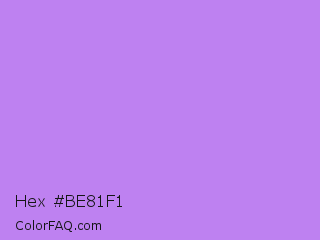 Hex #be81f1 Color Image