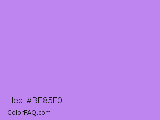 Hex #be85f0 Color Image