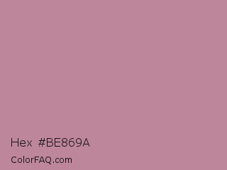 Hex #be869a Color Image
