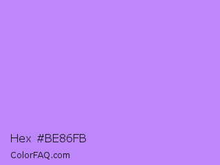 Hex #be86fb Color Image