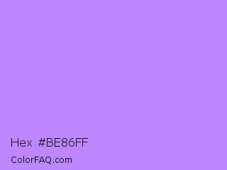 Hex #be86ff Color Image
