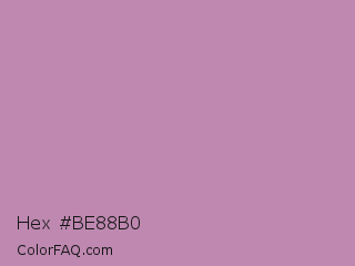 Hex #be88b0 Color Image