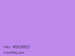 Hex #be88ed Color Image