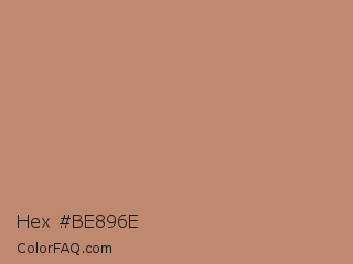 Hex #be896e Color Image